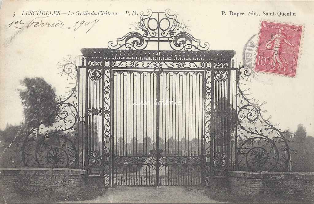 02-Leschelles - La Grille du Château (P.Dupré 3)