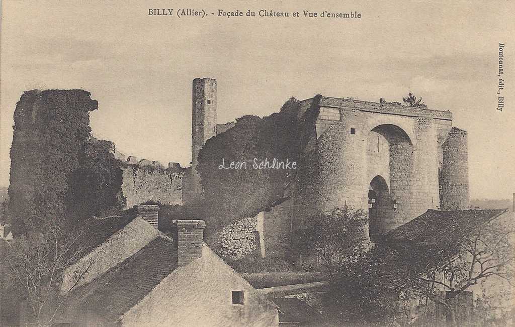 03-Billy - Façade du Château et Vue d'ensemble (Boutonnat à Billy)