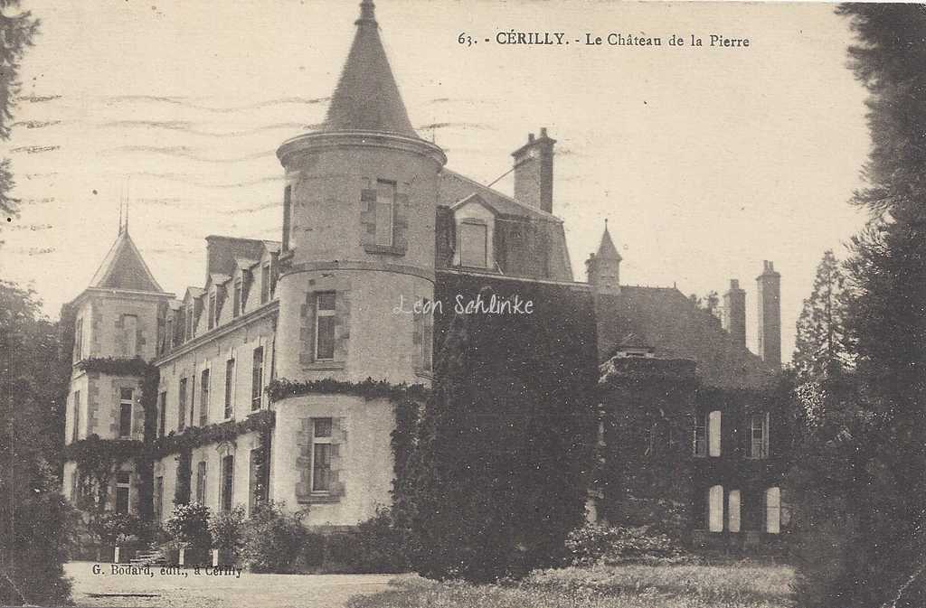 03-Cérilly - 63 - Le Château de la Pierre (G.Bodard à Cérilly)