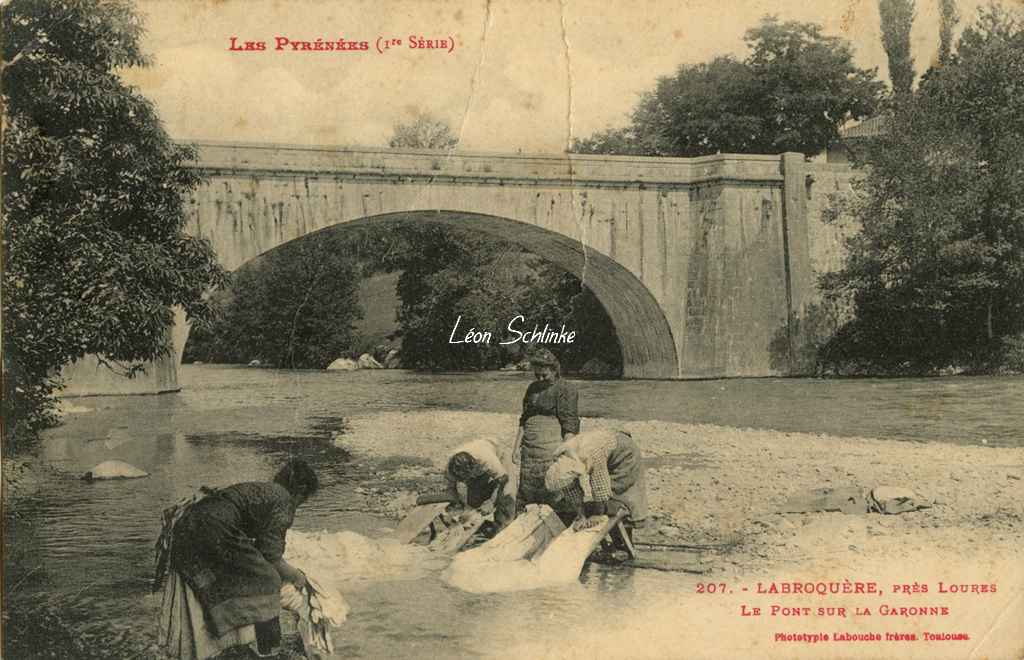 1 - 207 - Labroquère près Loures - Le Pont sur la Garonne