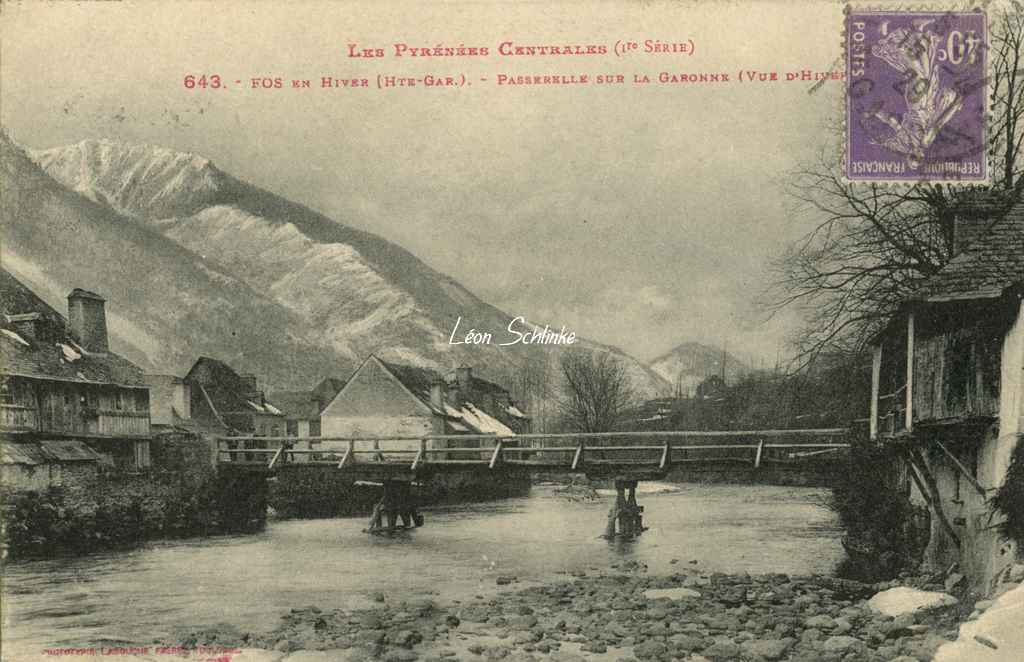 1 - 643 - Fos en Hiver - Passerelle sur la Garonne