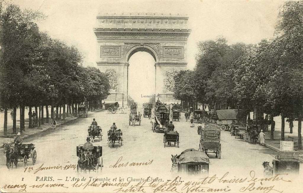 1 - PARIS - L'Arc de Triomphe et les Champs-Elysées (2)