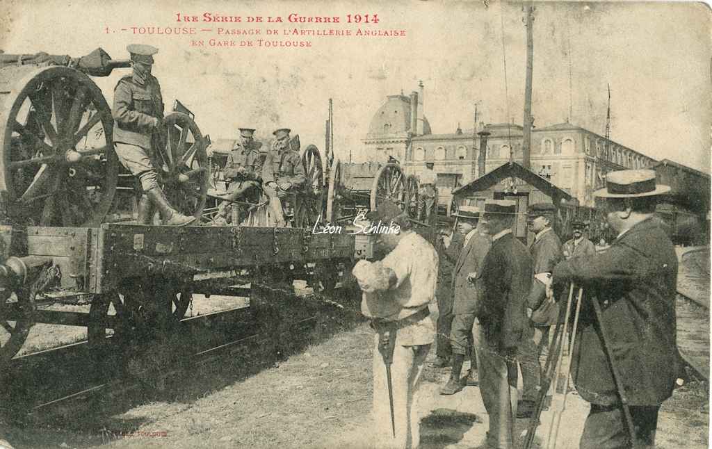 1 - Toulouse - Passage de l'Artillerie Anglaise en Gare de Toulouse
