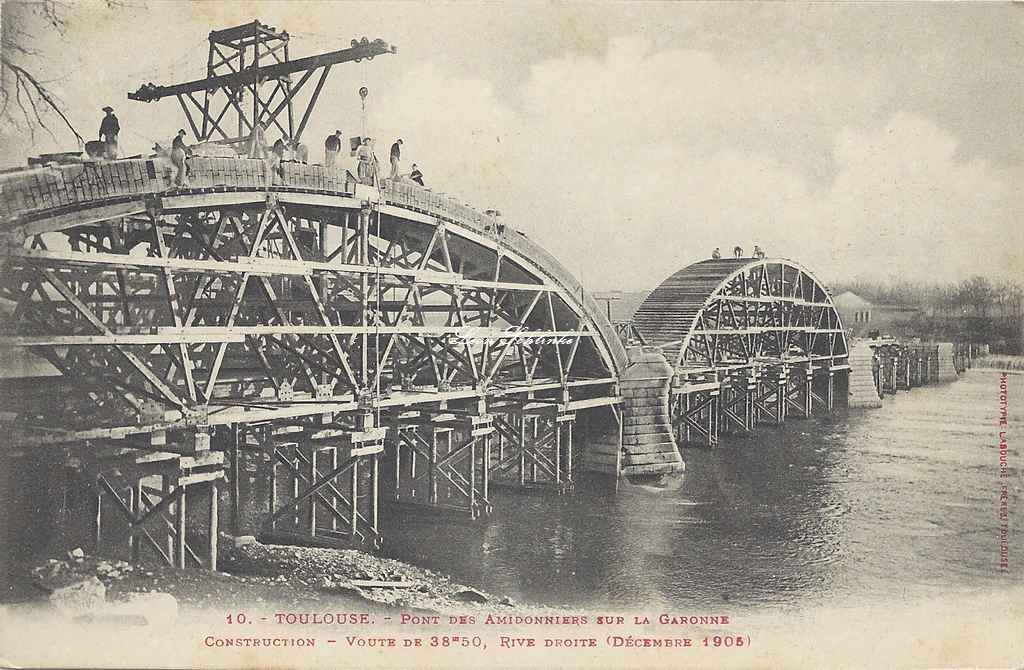 10 - Construction d'une voute sur la rive droite (Décembre 1905)