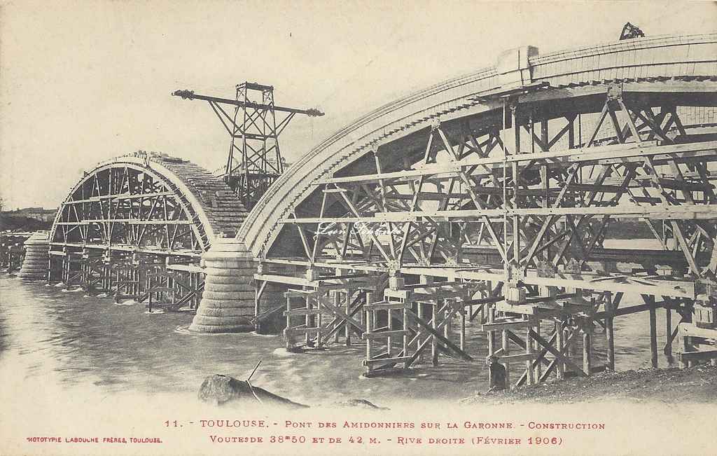 11 - Construction de 2 voutes - Rive droite (Février 1906)