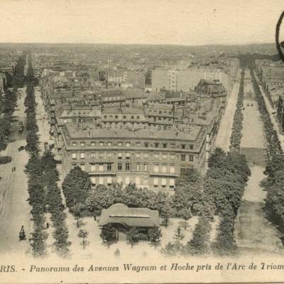 LL 1100 - PARIS - Panorama des Avenues Wagram et Hoche pris de l'Arc de Triomphe