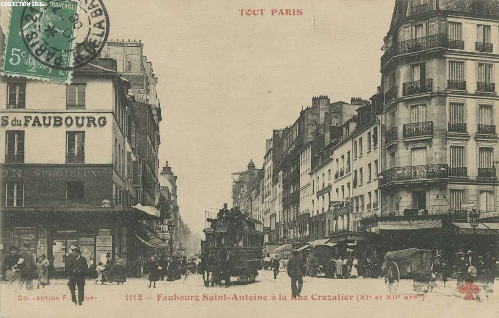 1112 - Faubourg Saint-Antoine à la Rue Crozatier