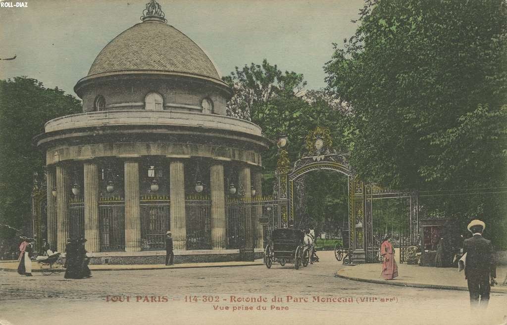 114 - 302 - Rotonde du Parc Monceau - Vue prise du Parc