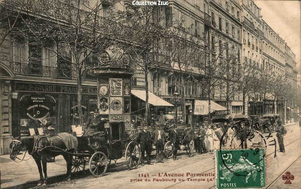 1145 - L'Avenue Parmentier prise du Faubourg du Temple