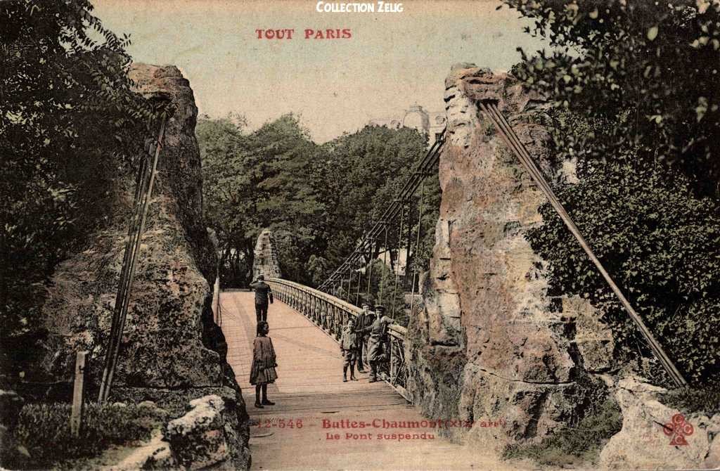 12 - 546 - Buttes-Chaumont - Le Pont suspendu
