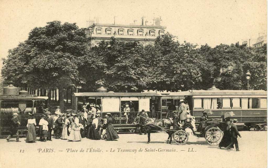 12 - PARIS - Place de l'Etoile - Le Tramway de Saint-Germain