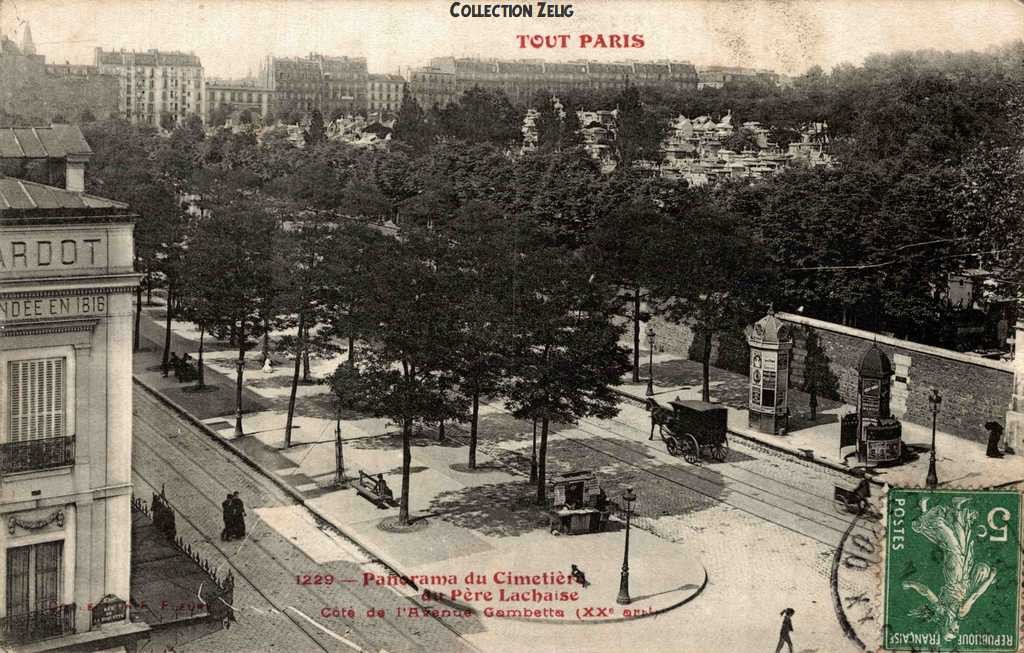 1229 - Panorama du Père-Lachaise - Côté de l'Avenue Gambetta