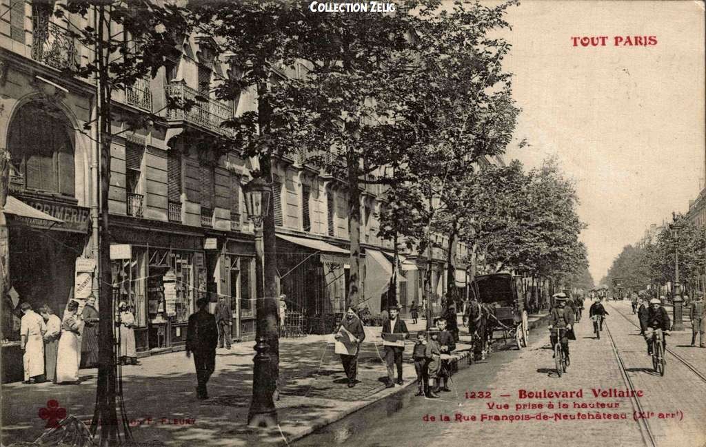 1232 - Boulevard Voltaire prise à la hauteur de la Rue François-de-Neufchâteau