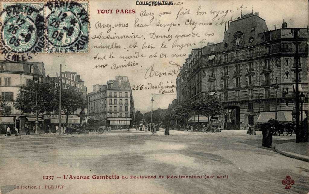 1237 - L'Avenue Gambetta au Boulevard de Ménilmontant