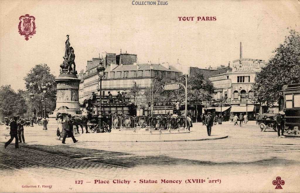 127 - Place Clichy - Statue Moncey