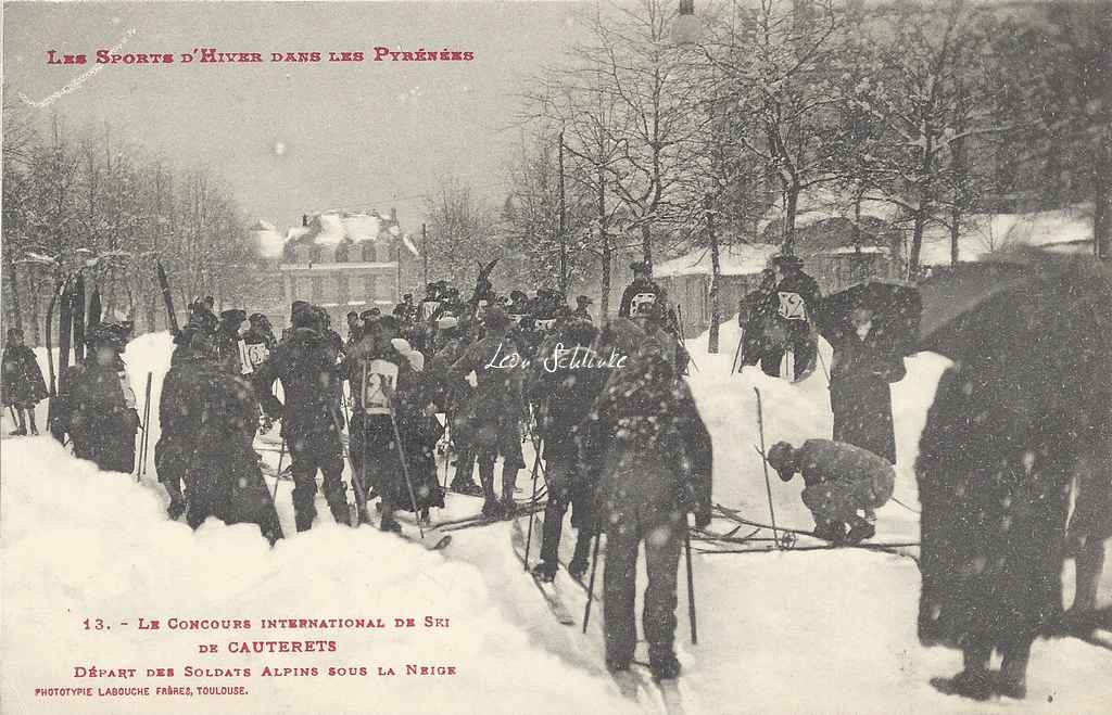 13 - Départ des Soldats Alpins sous la neige