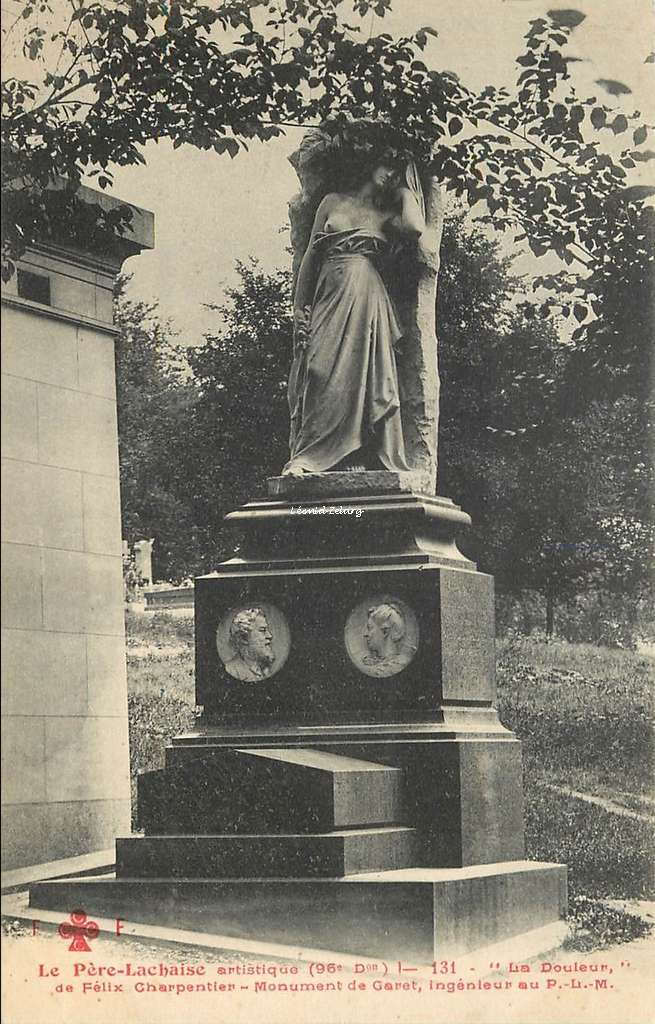 131 - La Douleur de Félix Charpentier - Monument de Garet, Ingénieur au P.L.M.