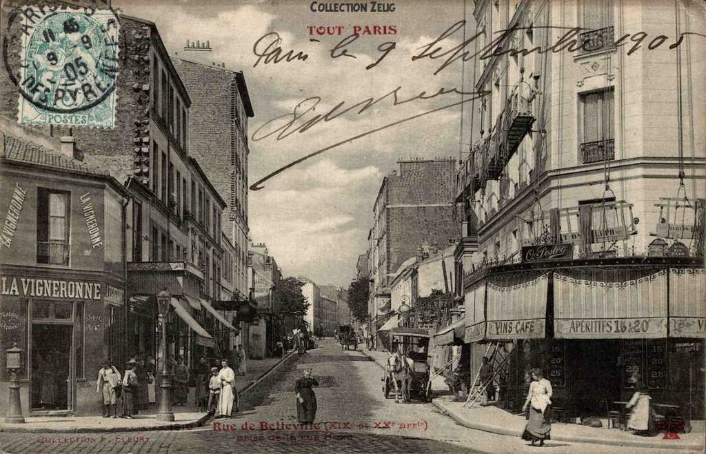 1310 - Rue de Belleville prise de la Rue Haxo