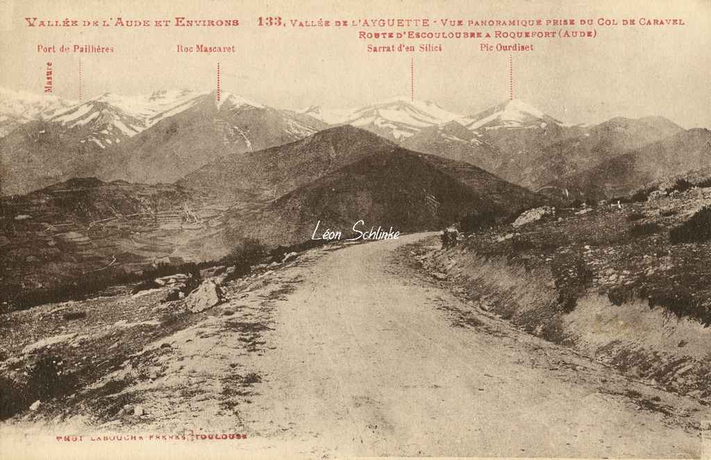 LB 133 - Vallée de l'Ayguette, vue prise du col de Caravel