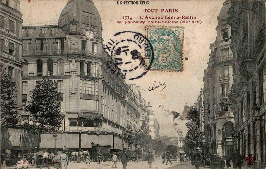 1334 - L'Avenue Ledru-Rollin au Faubourg St-Antoine