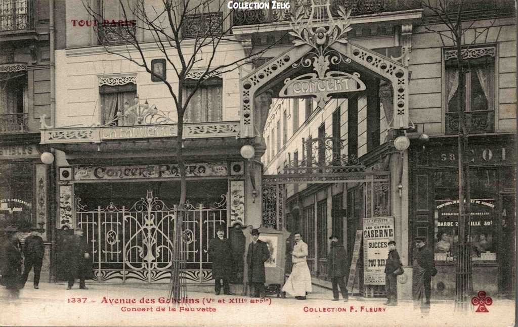 1337 - Avenue des Gobelins, Concert de la Fauvette