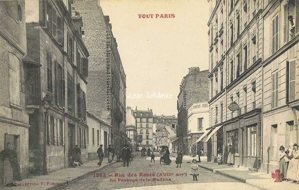 1365 - Rue des Roses au passage de la Madone (XVIII)