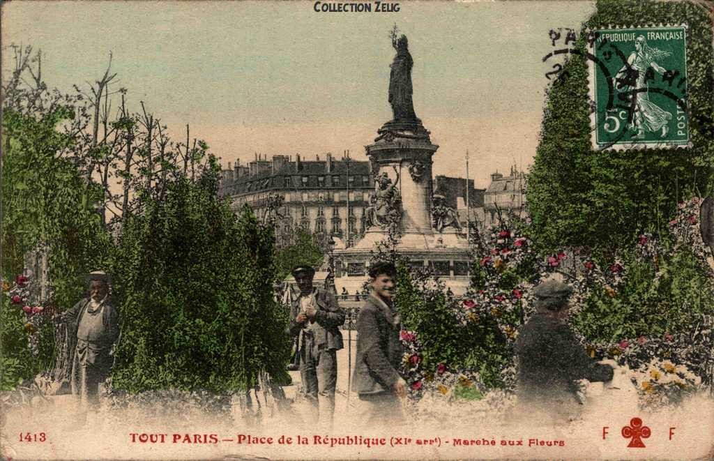 1413 - Place de la République - Marché aux fleurs