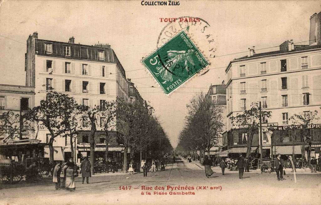 1417 - Rue des Pyrénées à la Place Gambetta