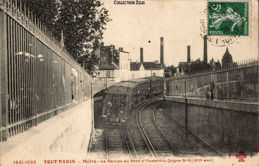1421 - 1023 - Métro - La Rampe au Pont d'Austerlitz (Ligne N° 4)