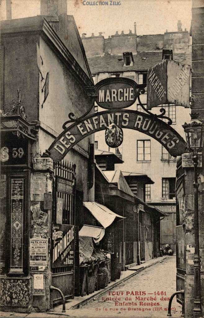 1461 - Entrée du Marché des Enfants-Rouges de la Rue de Bretagne