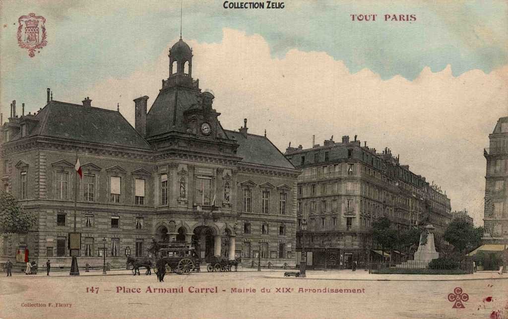 147 - Place Armand-Carrel - Mairie du XIX° arrt
