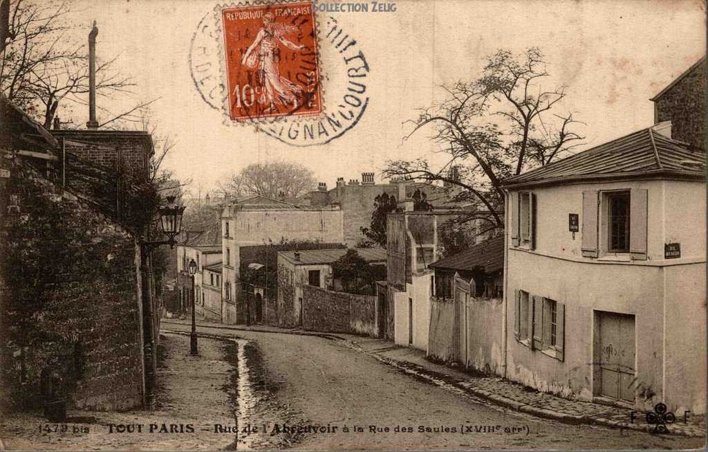 1479 bis - Rue de l'Abreuvoir à la Rue des Saules