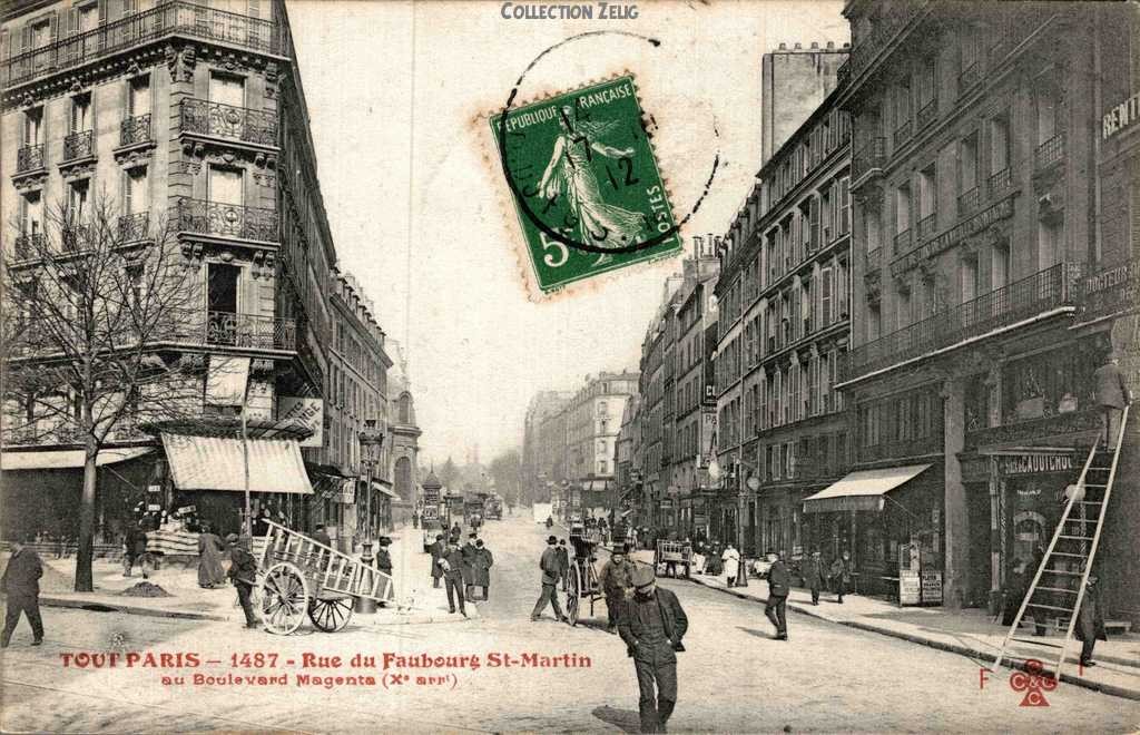1487 - Rue du Faubourg St-Martin au Boulevard Magenta