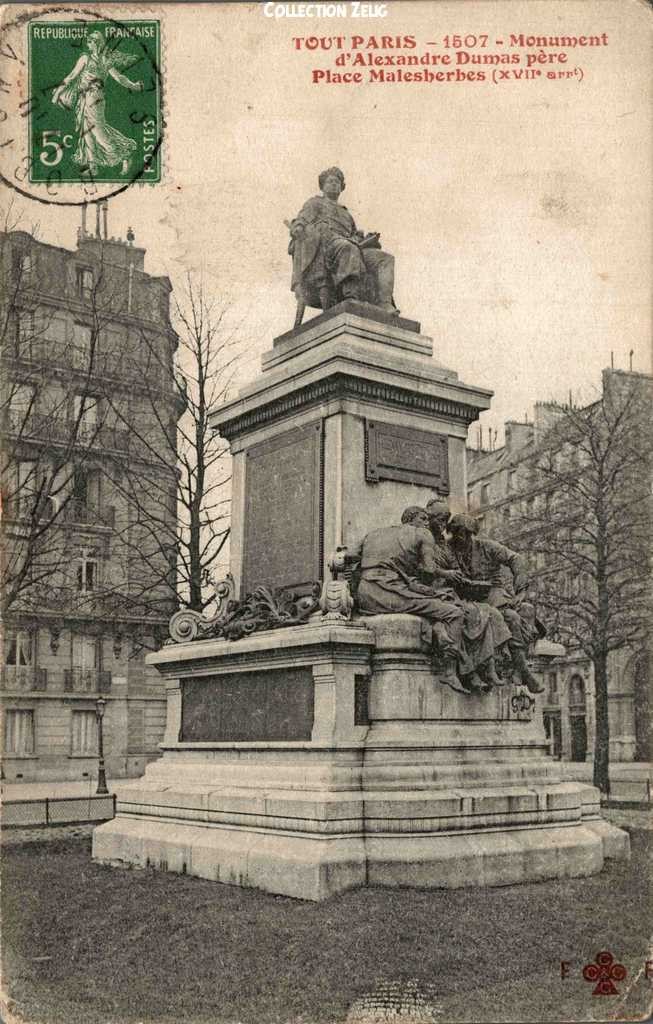 1507 - Monument d'Alexandre Dumas père et Place Malesherbes