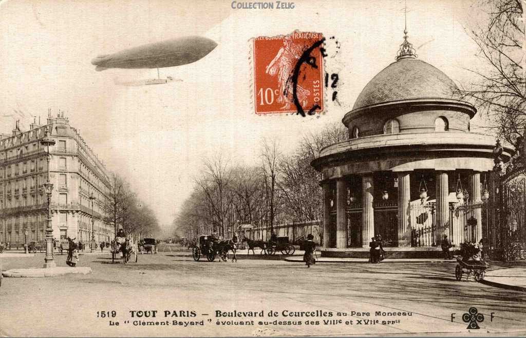 1519 - Boulevard de Courcelles au Parc Monceau