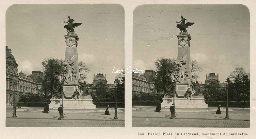 154 - Paris - Place du Carrousel, monument de Gambetta