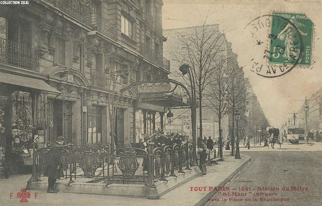 1541 - Station du Métro St-Maur vers la Place de la République