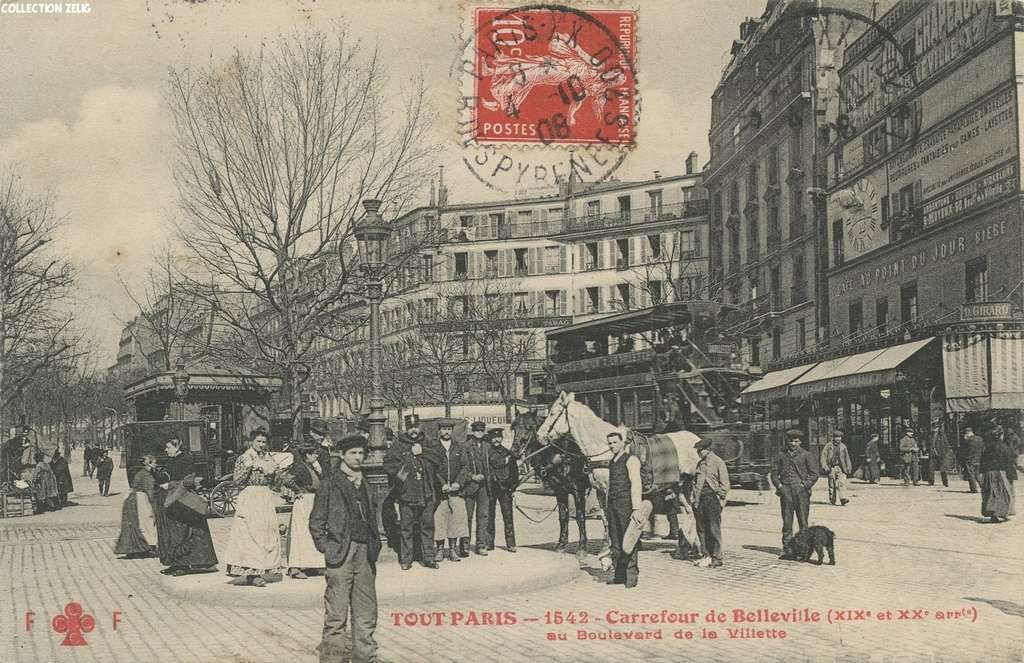 1542 - Carrefour de Belleville au Boulevard de la Villette