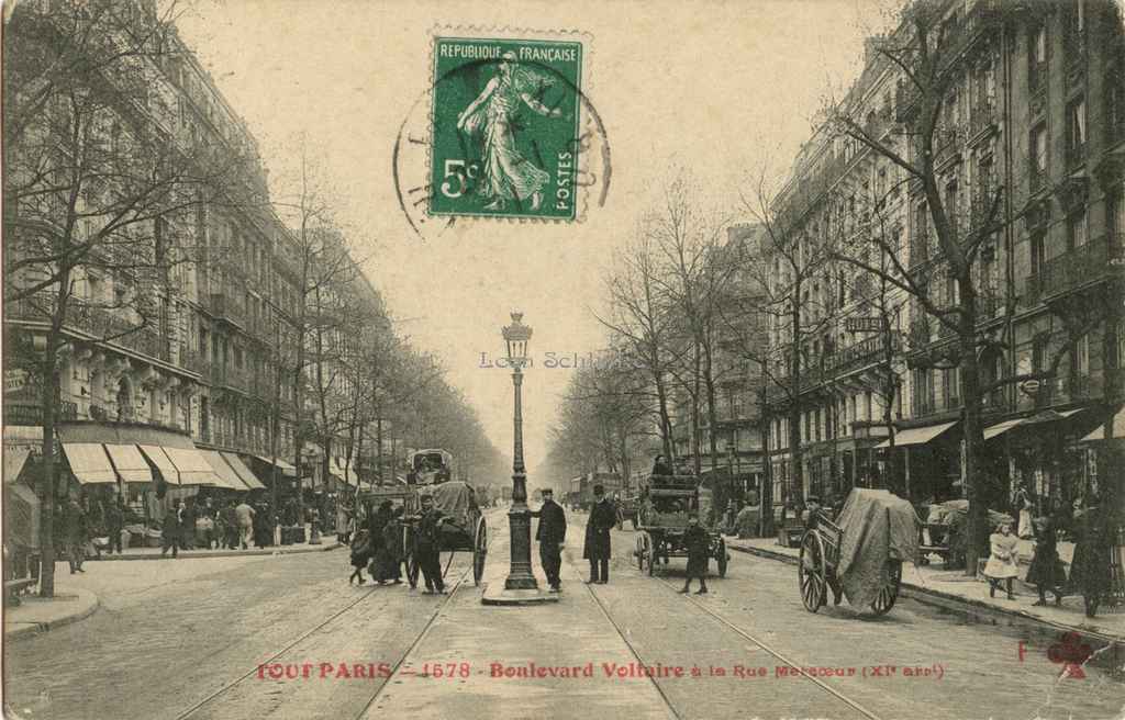 1578 - Boulevard Voltaire à la rue de Marcoeur