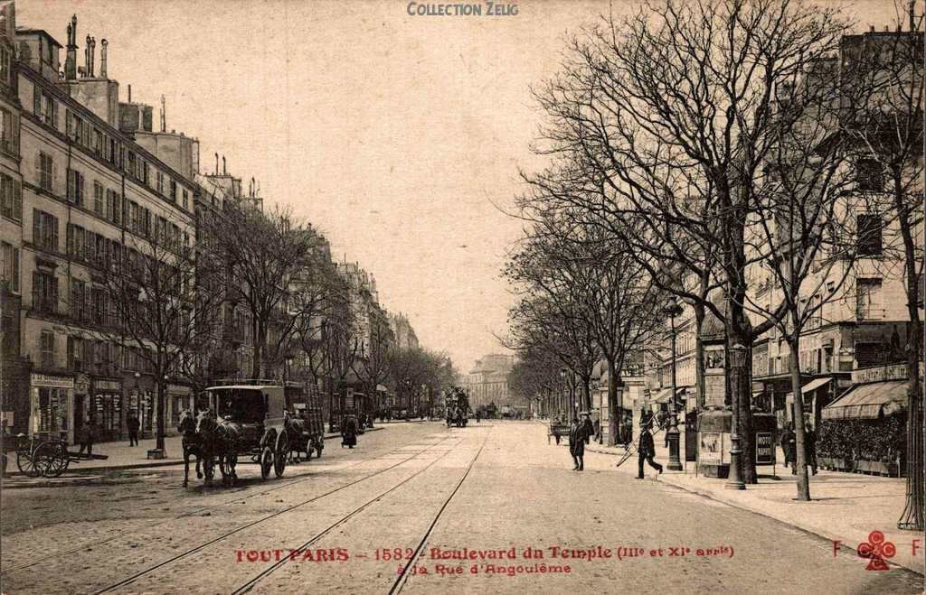 1582 - Boulevard du Temple à la Rue d'Angoulême