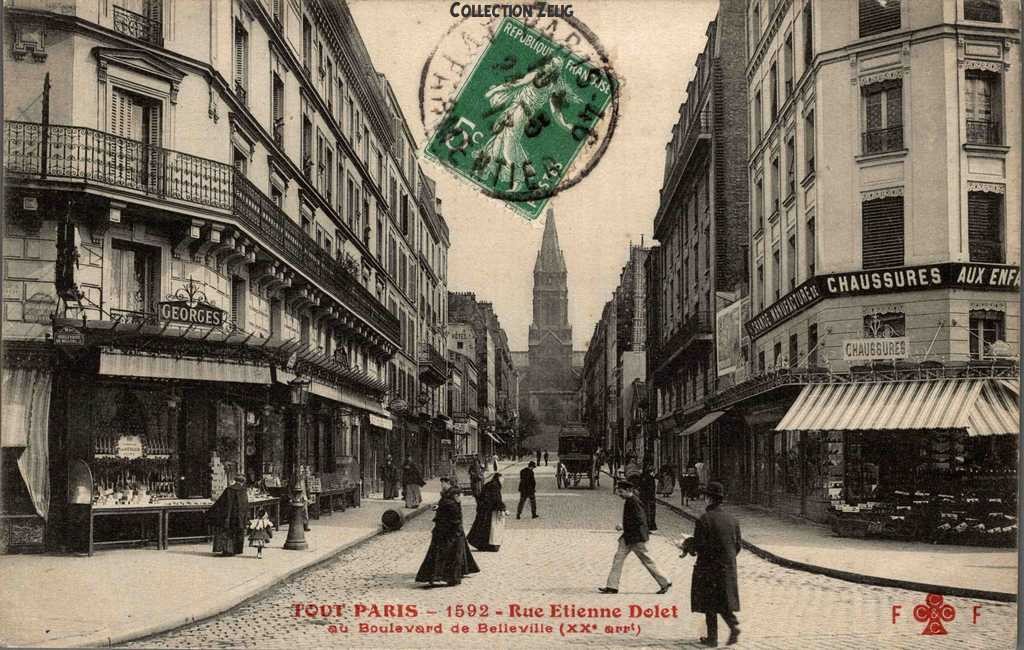 1592 - Rue Etienne-Dolet au Boulevard de Belleville