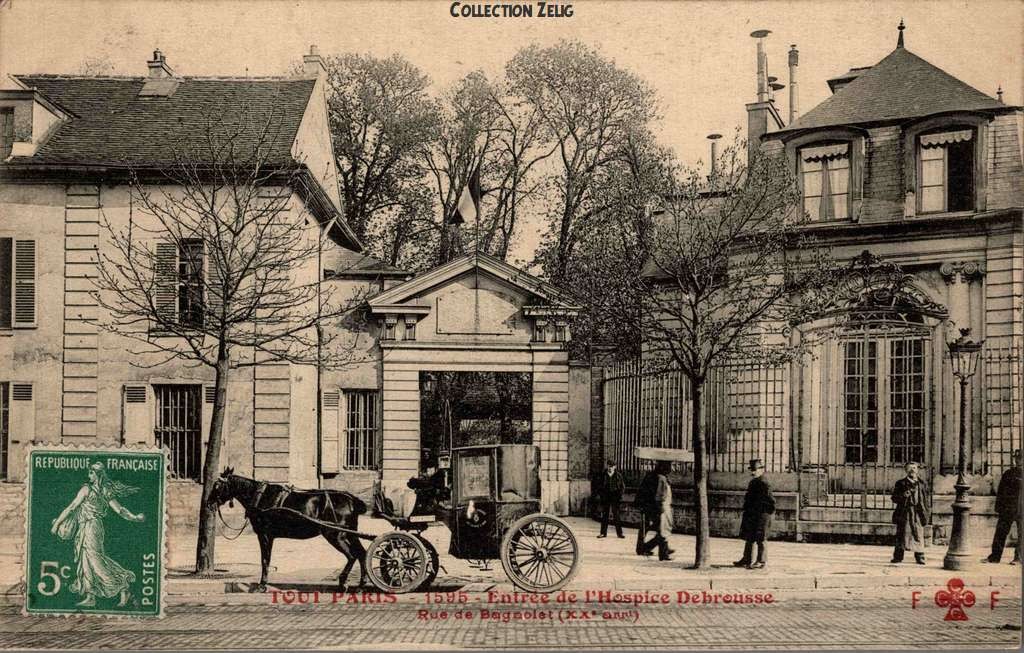 1595 - Entrée de l'Hôpital Debrousse - Rue de Bagnolet