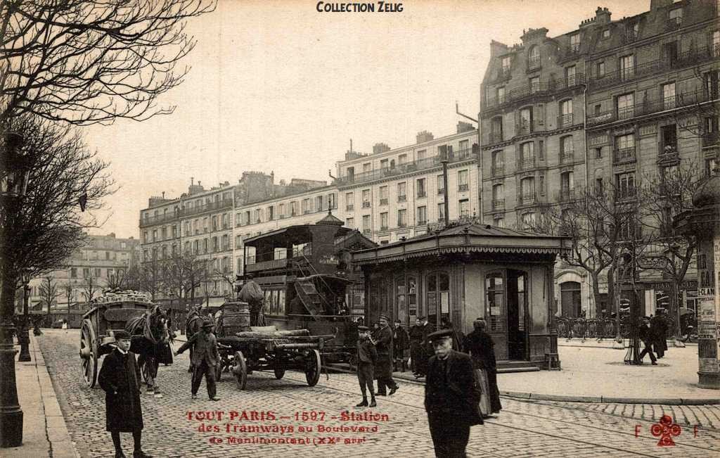 1597 - Station des Tramways au Boulevard de Ménilmontant