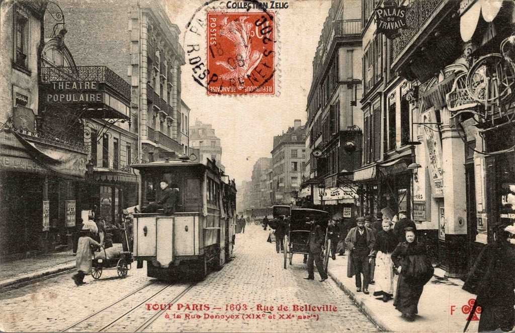 1603 - Rue de Belleville à la Rue Denoyez