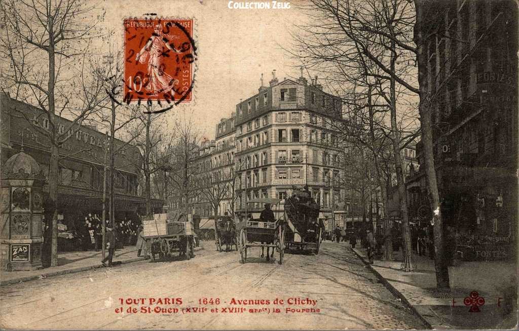 1646 - Avenues de Clichy et de St-Ouen - La Fourche