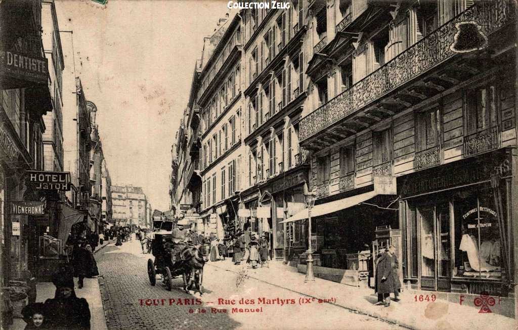 1649 - Rue des Martyrs à la Rue Manuel