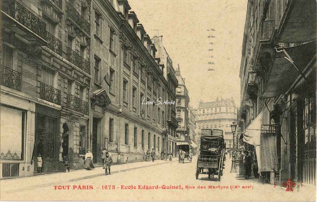 1673 - Ecole Edgar-Quinet - Rue des Martyrs