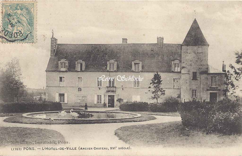 17-Pons - L'Hôtel de Ville, ancien Château (Dabin bur.)