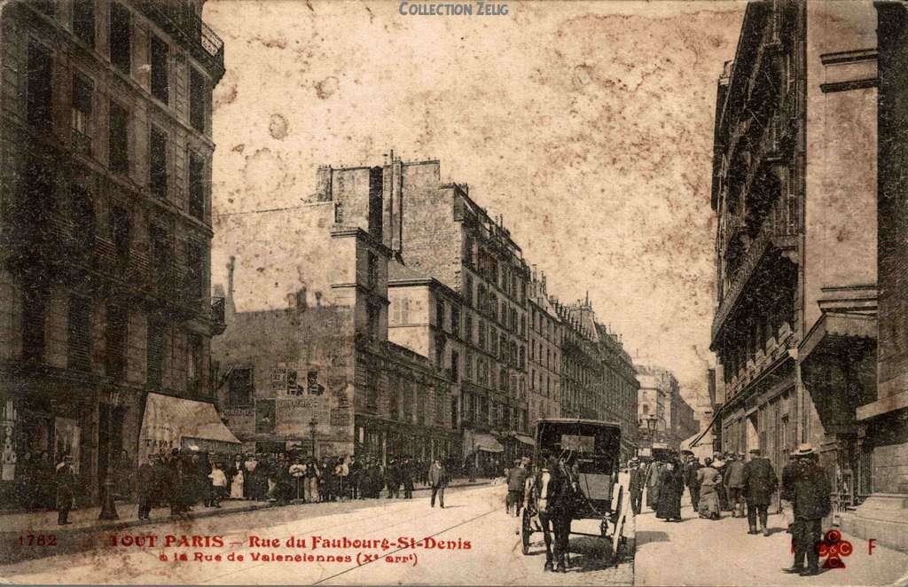 1762 - Rue du Faubourg Saint-Denis à la Rue de Valenciennes