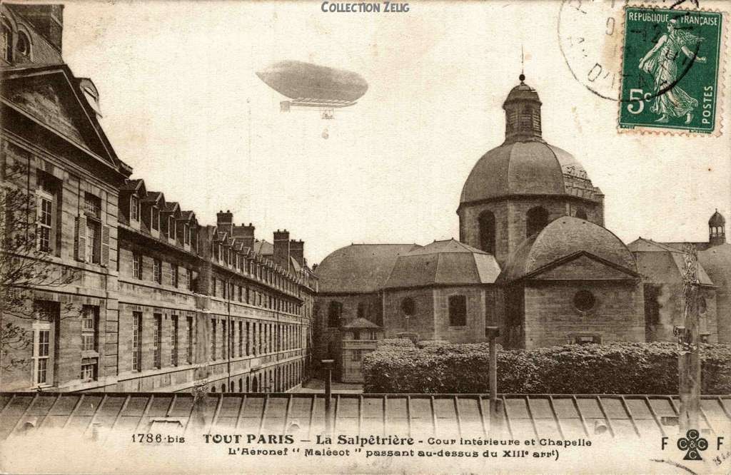 1786 bis - La Salpêtrière - Cour intérieure et Chapelle
